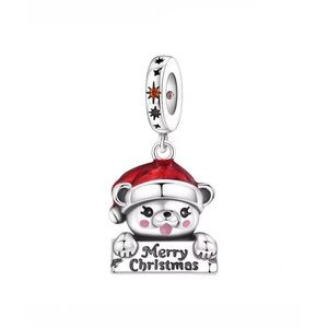 Christmas Teddy Bear Dangle Bracelet Charm